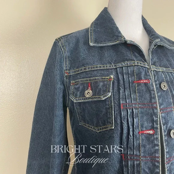 Rare Denim Jacket ALT Wash ASO Buffy Summers Buffy the Vampire Slayer Y2K Blue - Picture 9 of 11